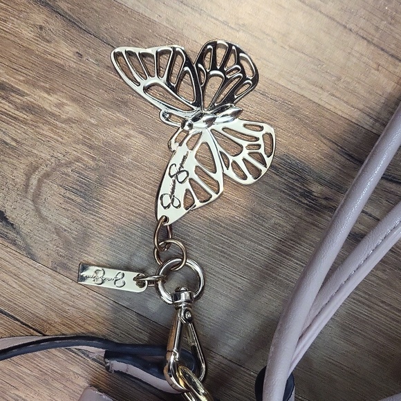 JESSICA SIMPSON Pink Faux Leather Crossbody with Removable Butterfly Key Charm - Picture 2 of 16